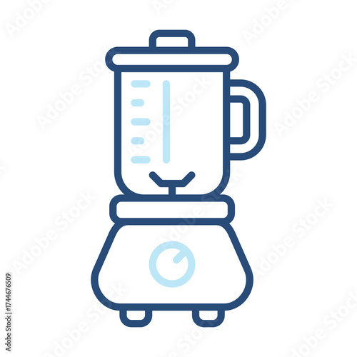 Blender Icon Color Outline Style. Vector Illustration Design