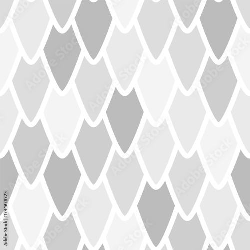 Vector seamless overlapping pattern, fish scale print. Beautiful asian style design for textile, wallpaper, wrapping paper.