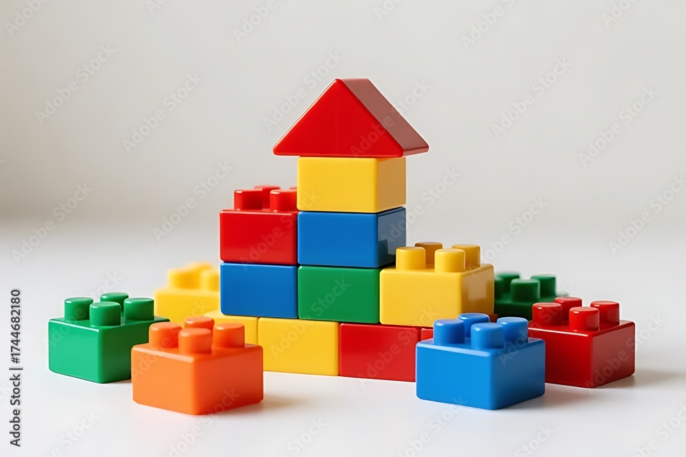 Naklejka premium wooden toy blocks