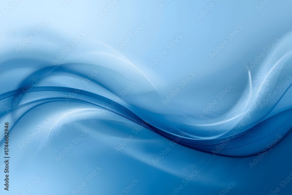 Fototapeta premium Abstract blue background, beautiful lines and blur
