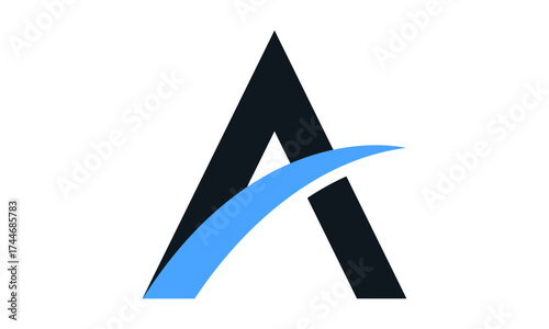 Modern Letter A Financial Logo	
