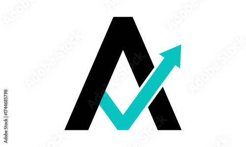 Modern Letter A Financial Logo	
