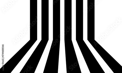Geometric Abstract Decorative line wave Background. optical art illusion. perspective line stripes with 3d dimensional effect, Vector illustration