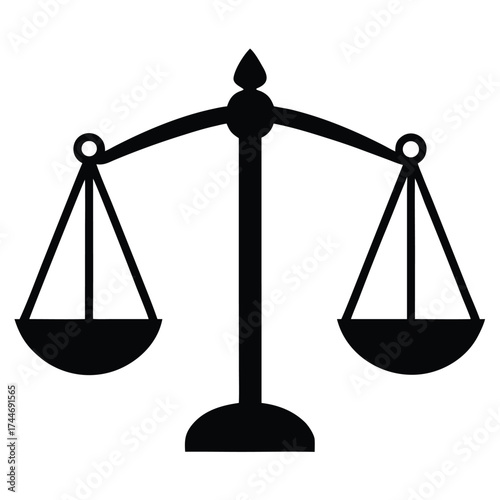 libra balance scales vector icon
