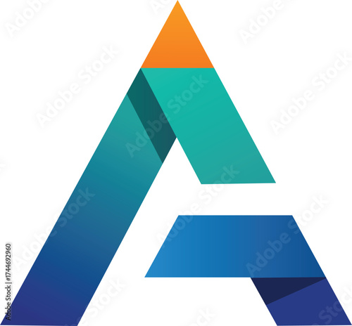 Abstract Gradient-A icon vector illustration.