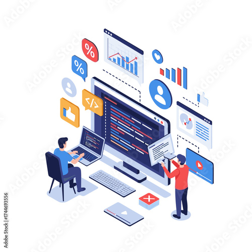 Digital marketing strategy development and implementation for online business growth.
