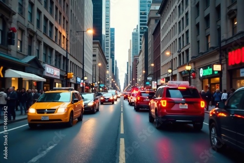 Bustling City Street Soundscape Ambient Noise of Traffic, Chatter, and Sirens