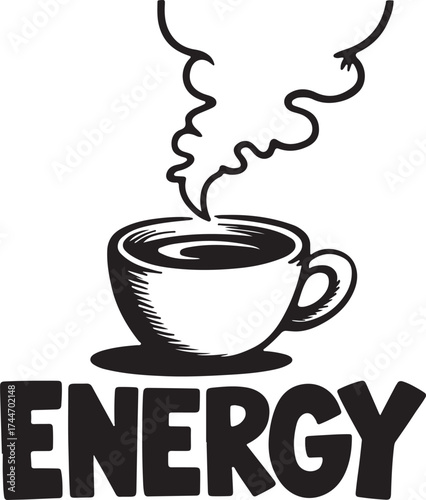 The coffee cup icon with heart steam is a popular vector illustration for a hot cafe drink or breakfast beverage design