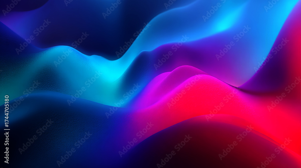 Obraz premium Abstract waves of vibrant colors create a mesmerizing and dynamic visual experience