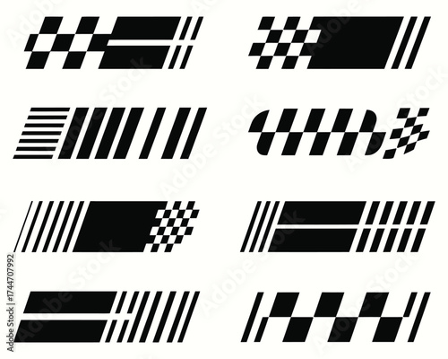 Racing Speed Line Vector Set
