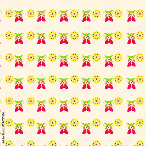 Wallpaper Mural seamless pattern with hearts Torontodigital.ca