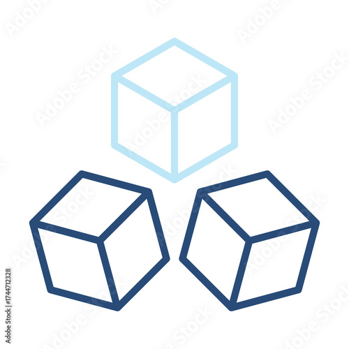 Sugar Icon Color Outline Style. Vector Illustration Design