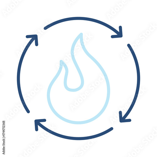 Metabolism Icon Color Outline Style. Vector Illustration Design