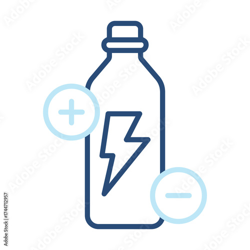 Electrolyte Icon Color Outline Style. Vector Illustration Design