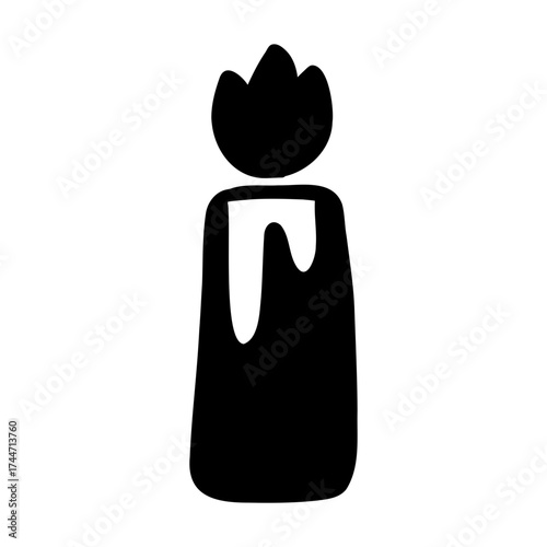 candle stick black icon