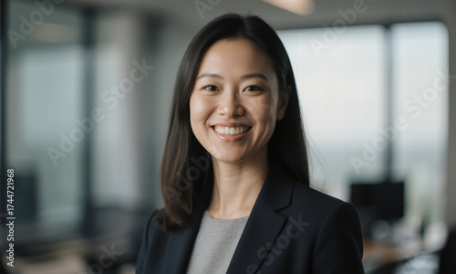 Confident Young Professional Woman Smiling in Modern Office Free Download Confident Young Professional Woman Smiling in Modern Office - GFXLoad