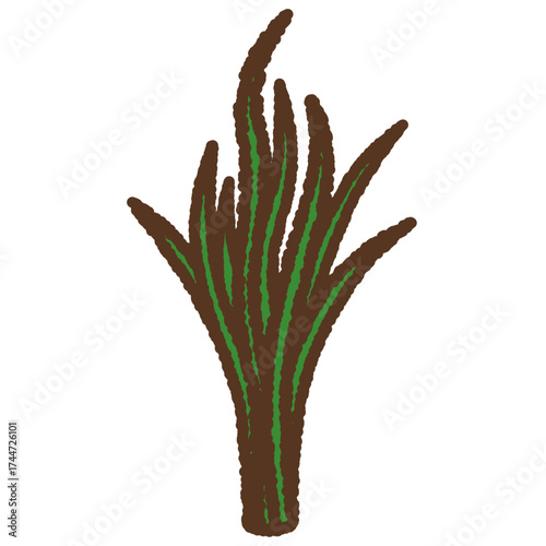 Hand-drawn single icon illustration Vegetables Chives