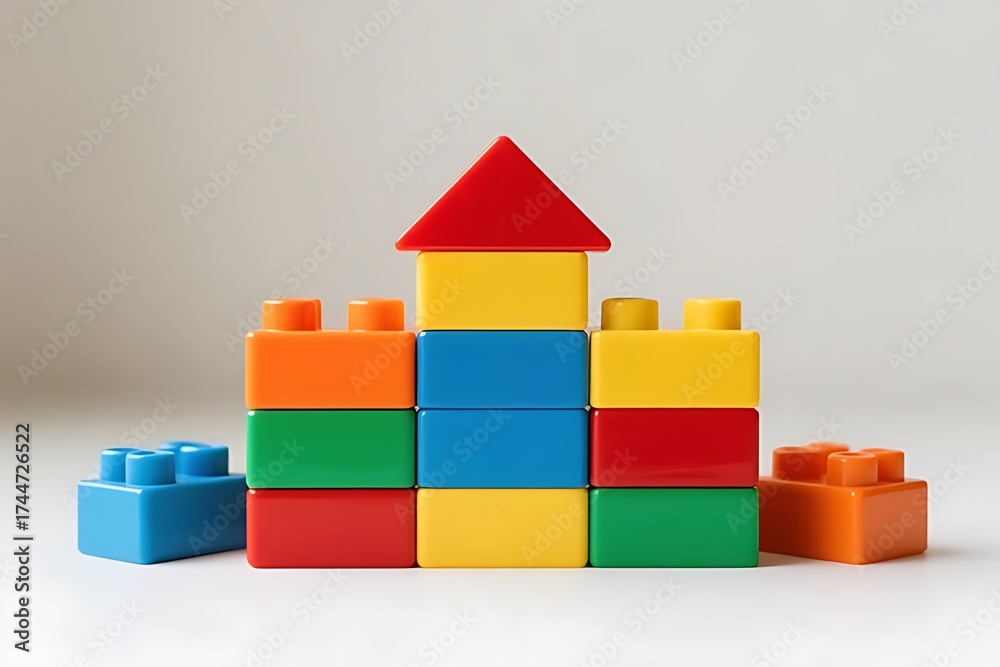 Naklejka premium wooden toy blocks