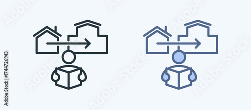 Flipped Classroom Multiple Style Icon Collection