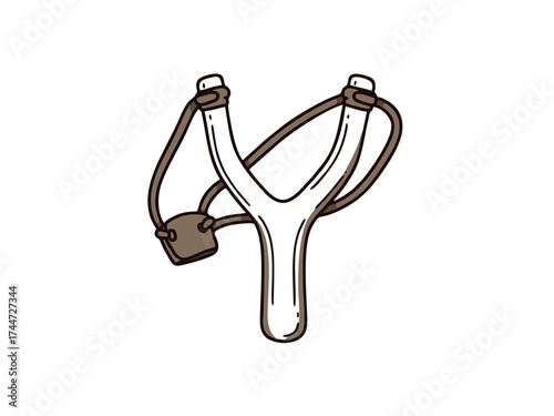 vector illustration of a slingshot with a white background
