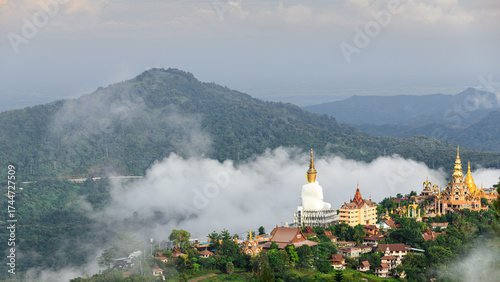 Wat Phra That Pha Sorn Kaew or Pha Sorn Kaew temple with foggy, Phetchabun, Thailand
