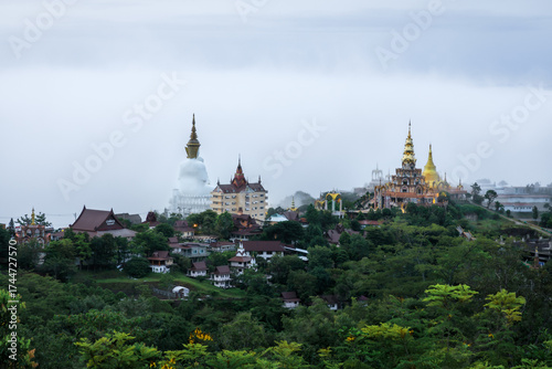 Wat Phra That Pha Sorn Kaew or Pha Sorn Kaew temple with foggy, Phetchabun, Thailand