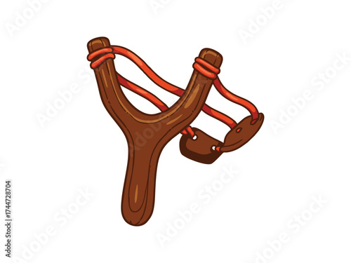 vector illustration of a slingshot with a white background