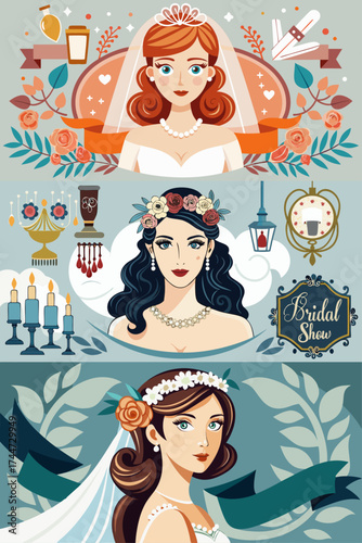 Beautiful elegent bridal banner designs