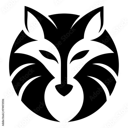 Fierce wolf mascot logo, detailed vector illustration