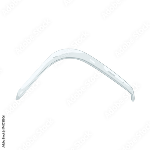 Illustration of Curved Tongue Depressor