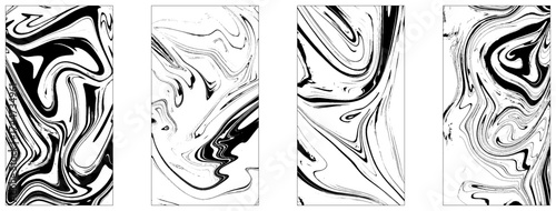 Marble abstract acrylic background. Nature black marbling artwork texture.