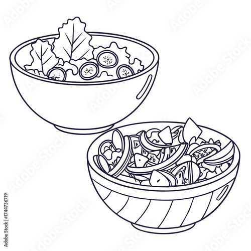 This sentence describes a sweet ice cream dessert in a bowl, with a cartoon vector illustration of a birthday cake
