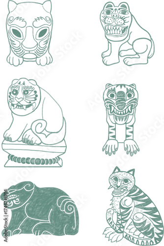 호랑이 한국 전통 문양