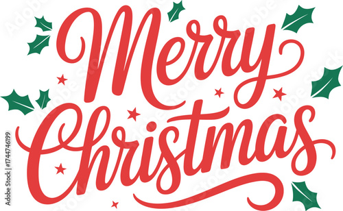Merry christmas holiday season greeting card festive design