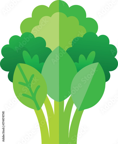 Flat design broccoli vegetable vector illustration scalable eps healthy food icon