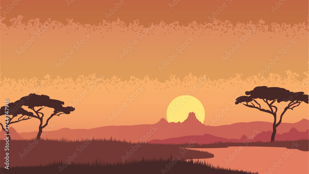 Fototapeta premium Sunset Dreams of the Savanna