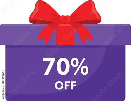 Seventy percent off sale gift box promotion discount offer