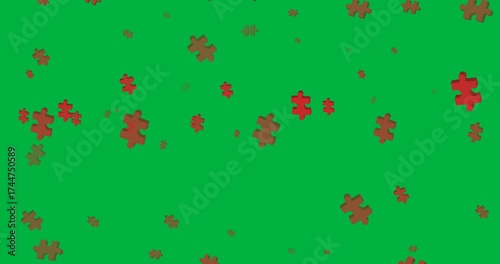 Wallpaper Mural Red icon graphic for National Puzzle Day on a black background. Torontodigital.ca