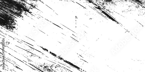 Abstract black grunge background texture with a vintage dirty ink stain border