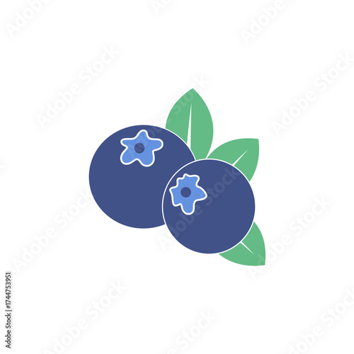 Blueberry logo simple vector