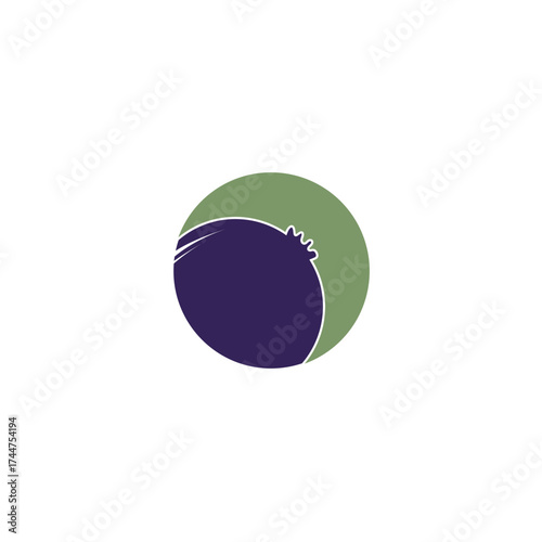 Blueberry logo simple vector