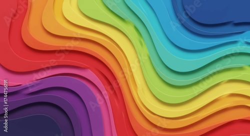 Curved Liquid Paper Flow Abstract Background
