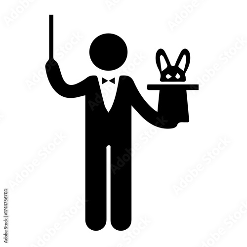 Magician with rabbit