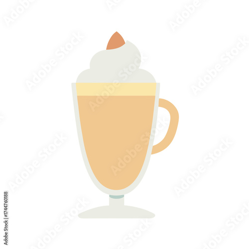 Eggnog on White Background