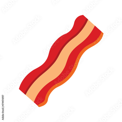 Bacon on White Background