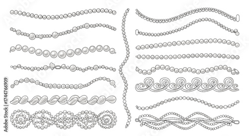 A curated collection of ornamental decorative lines and borders for creative design projects.