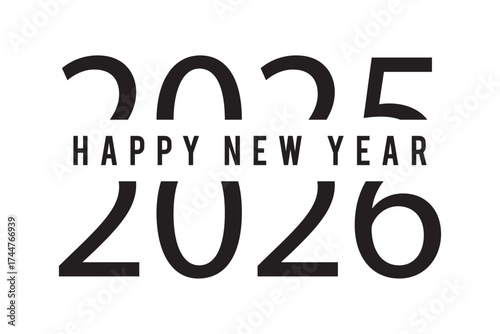 2026 logo concept for calendar, poster, flyer, banner. Modern design for calendar, invitations, greeting cards. Set of new year logo text design. stock illustration in eps 10.