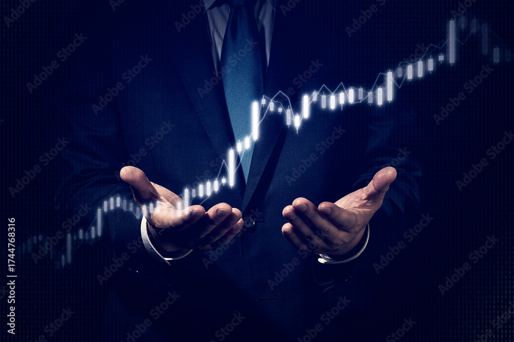 Fototapeta premium ビジネスイメージ 株式チャート