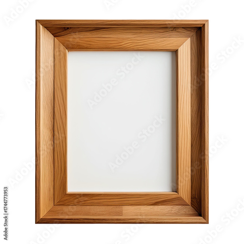 Wood frame Blank white center surrounded by a wooden border