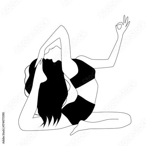 Yoga Pose Illustration
